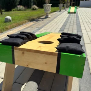 cornhole de inchiriat set 2 din lemn realizat de hubgames